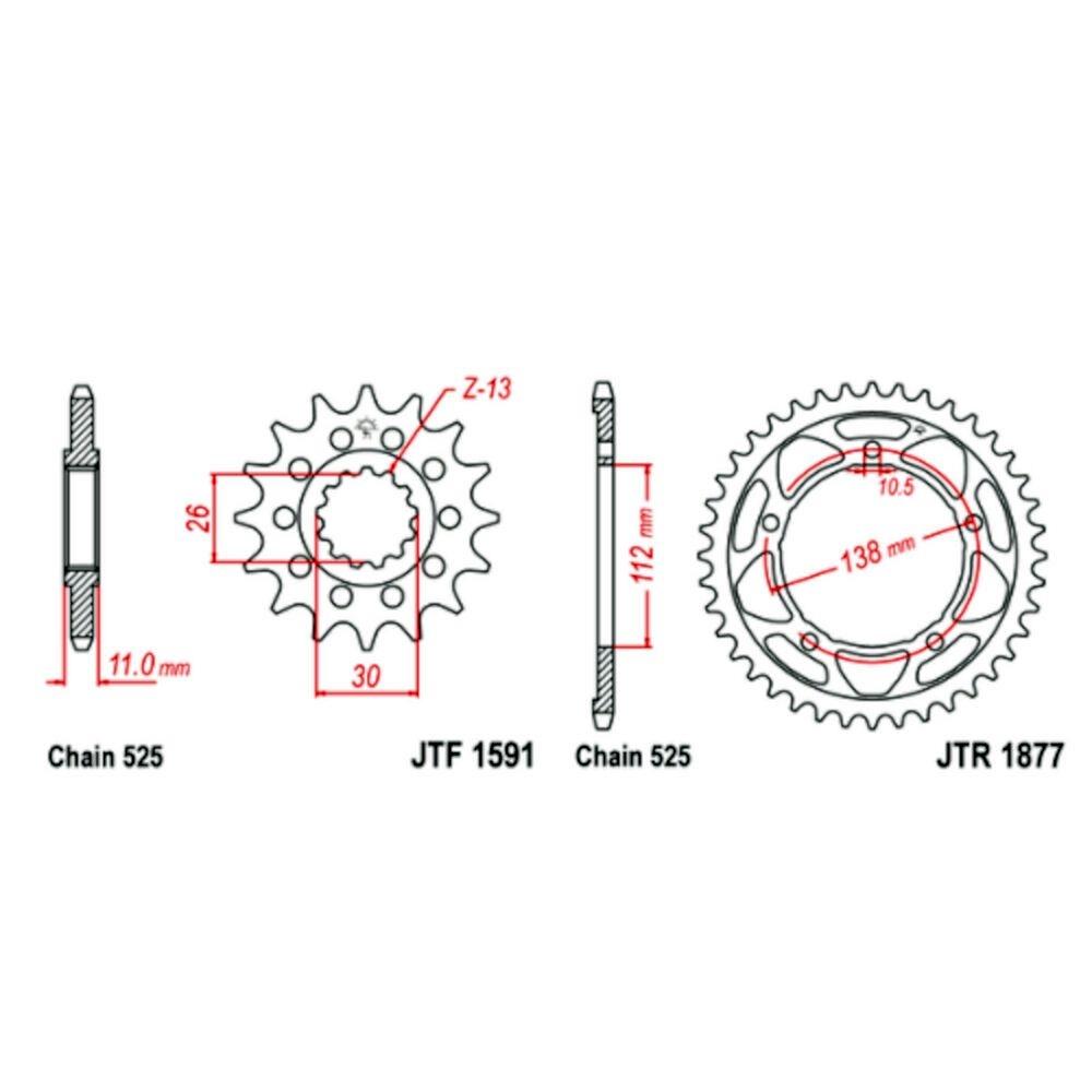YAMAHA YZF 1000 R1 2015-2022 525-114