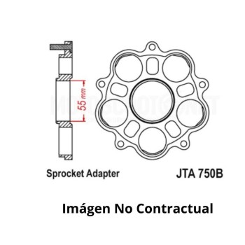 Portacoronas Ergal JT Sprockets JTA750B Ducati para coronas 751-752