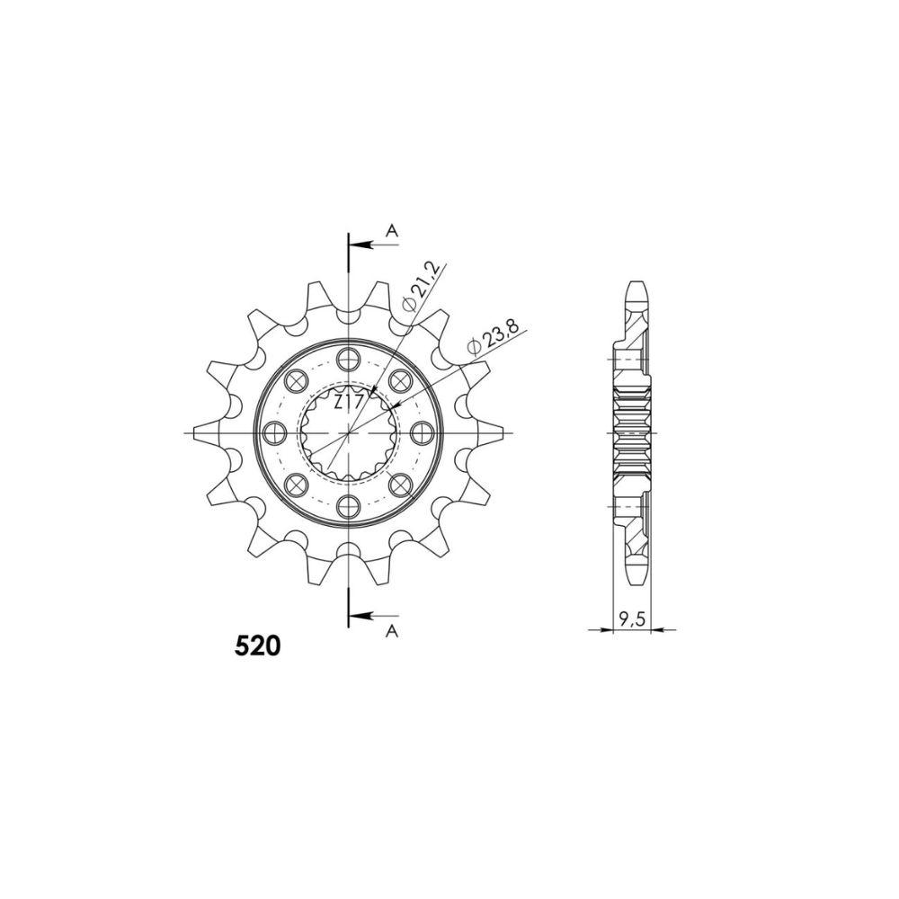 Piñón Supersprox Honda 520 x 14 Dientes