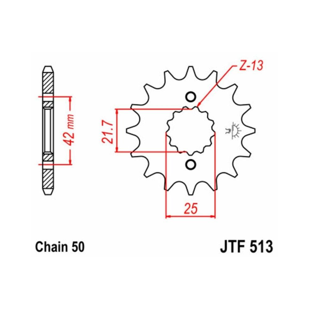 Piñón JT Sprockets JTF513.14   14 dientes paso 530