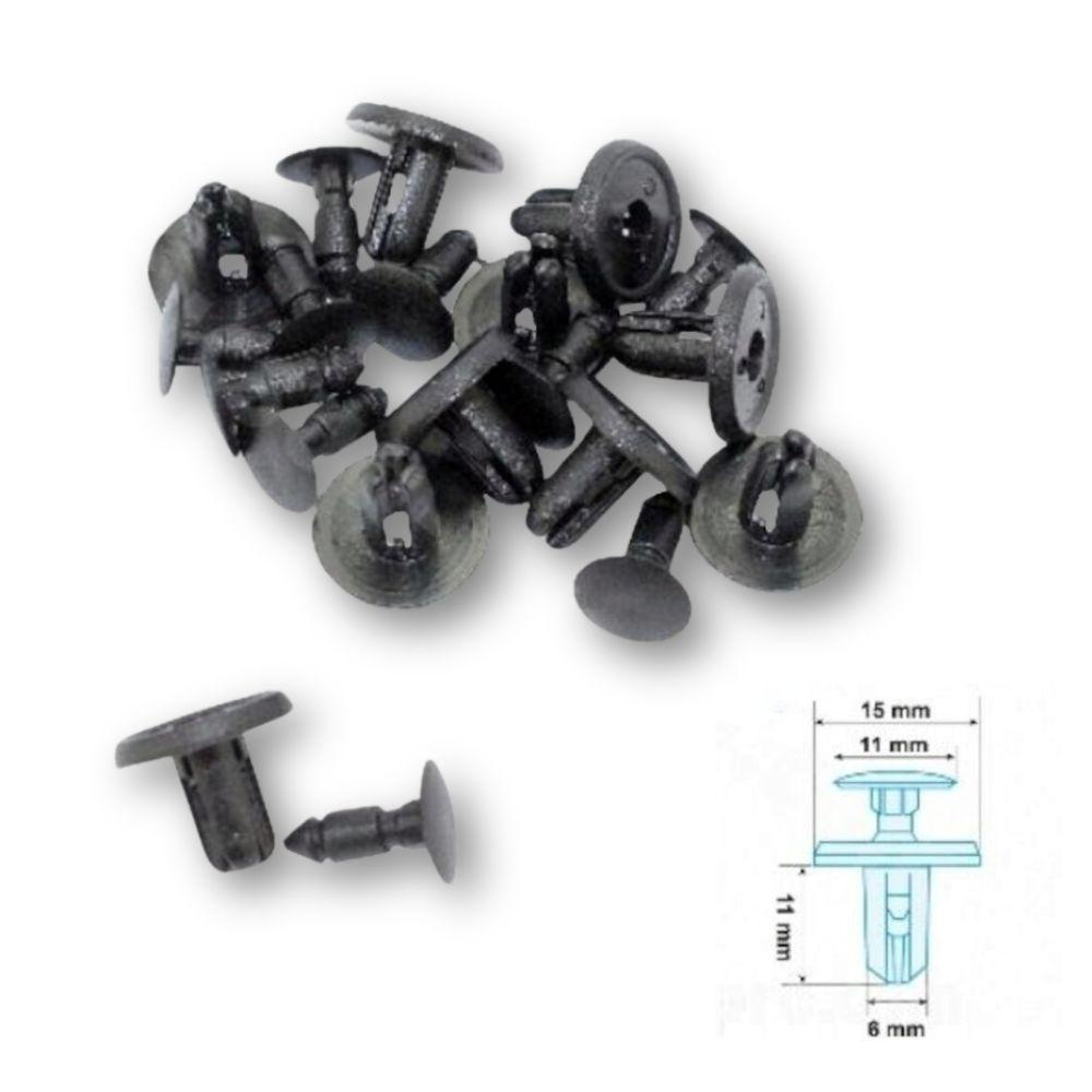 10 CLIPS CARROCERIA MOTO 15 X 11 X 11 X 6