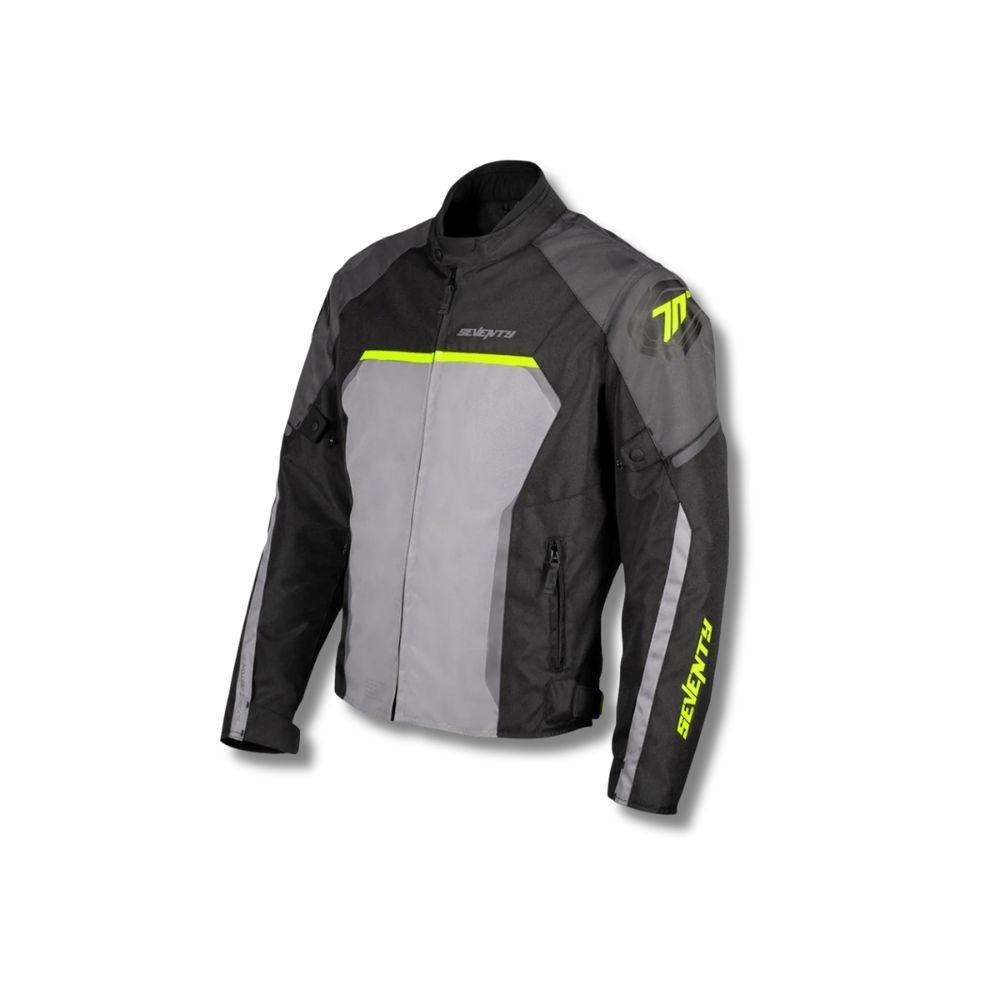 Chaqueta Seventy Degrees SD-JR65 Piston Hombre Negro/Gris/Amarillo Flúor