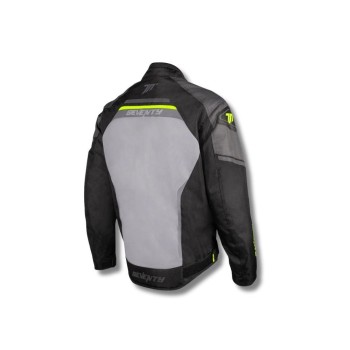 Chaqueta Seventy Degrees SD-JR65 Piston Hombre Negro/Gris/Amarillo Flúor
